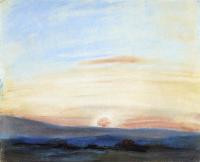 Delacroix, Eugene - Study of Sky: Setting Sun